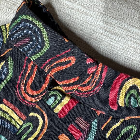 Moixa ZEGERMAN London A Line Knit Pleated Skirt Rainbow Print Women's M - Picture 4 of 8